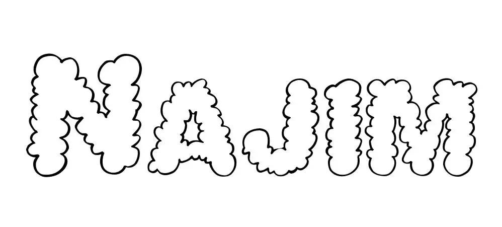 Coloriage Najim - Prénom à imprimer
