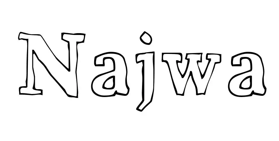 Coloriage Najwa - Prénom à imprimer