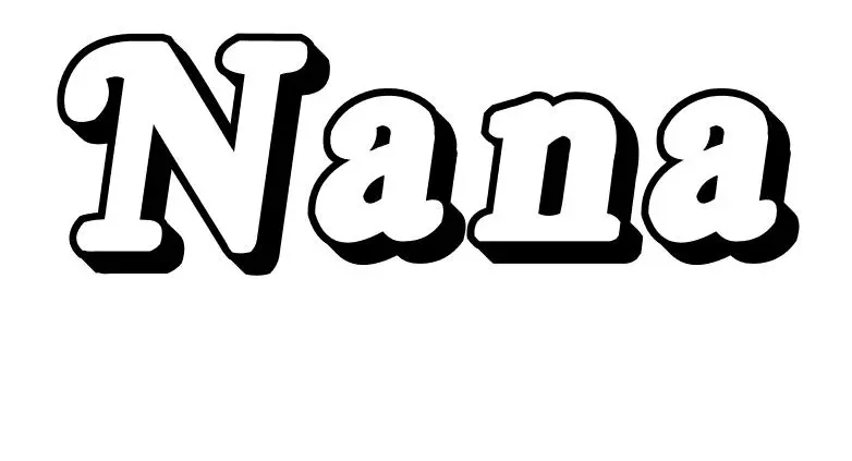 Coloriage Nana - Prénom à imprimer