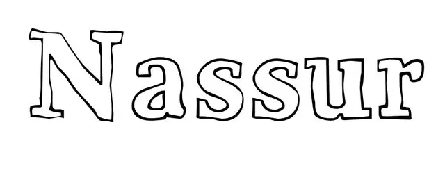 Coloriage Nassur - Prénom à imprimer