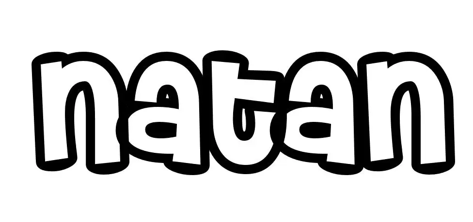 Coloriage Natan - Prénom à imprimer