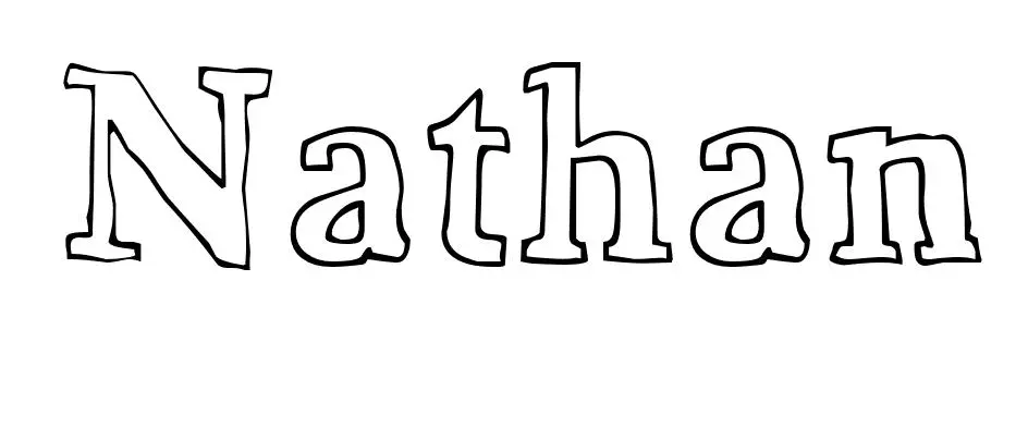 Coloriage Nathan - Prénom à imprimer