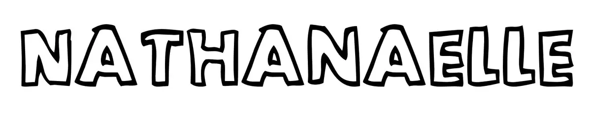 Coloriage Nathanaelle - Prénom à imprimer