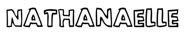 Coloriage Nathanaelle - Prénom à imprimer