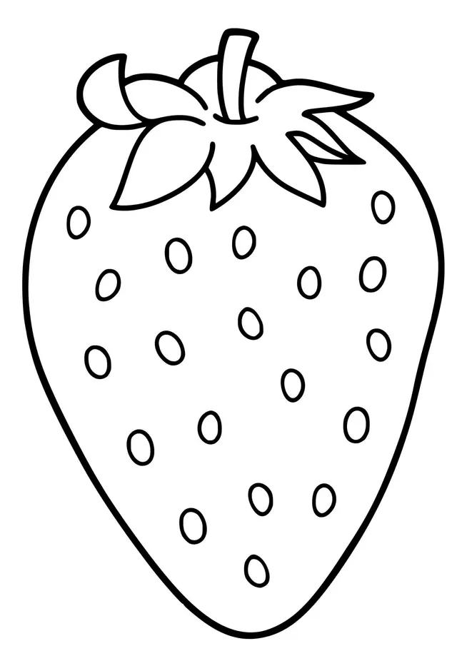 Coloriage Nature Fruits Fraise - Fraise à imprimer