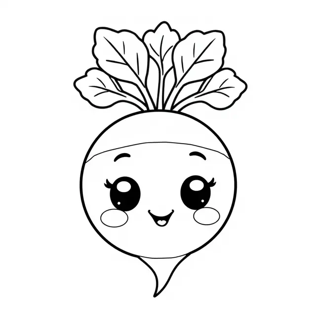 Coloriage Navet Maternelle Légumes - Legumes à imprimer