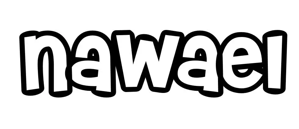 Coloriage Nawael - Prénom à imprimer