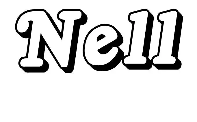 Coloriage Nell - Prénom à imprimer