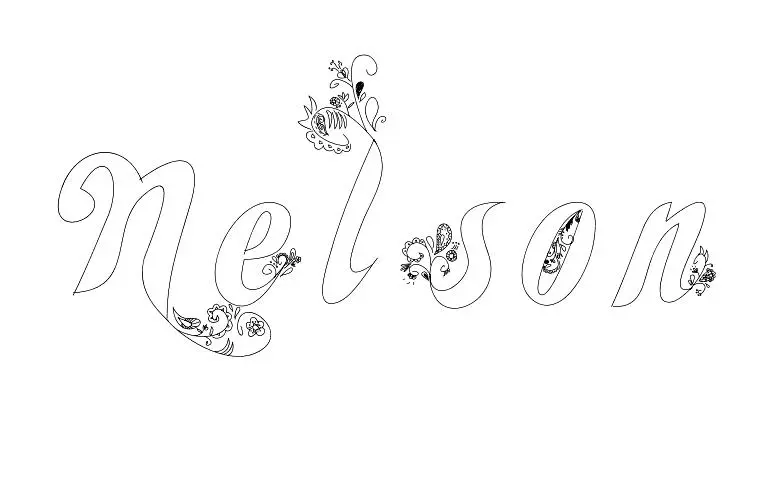 Coloriage Nelson - Prénom à imprimer