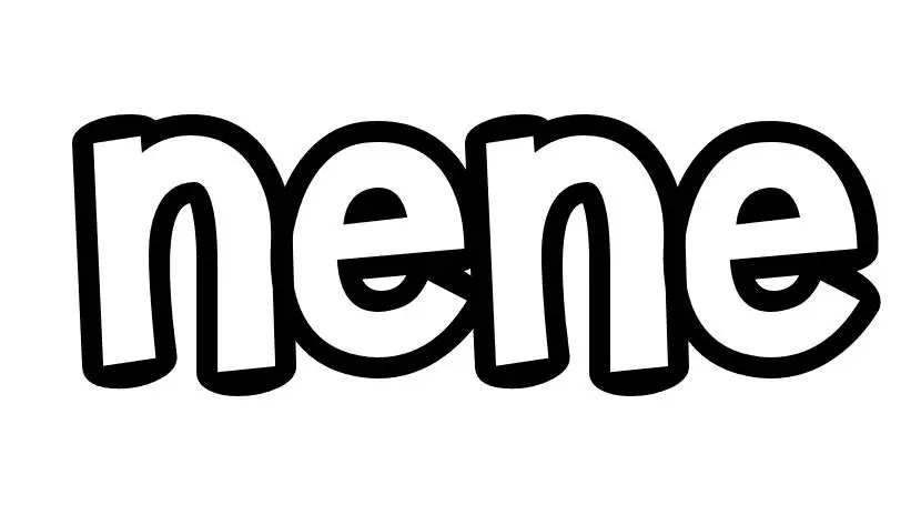 Coloriage Nene - Prénom à imprimer