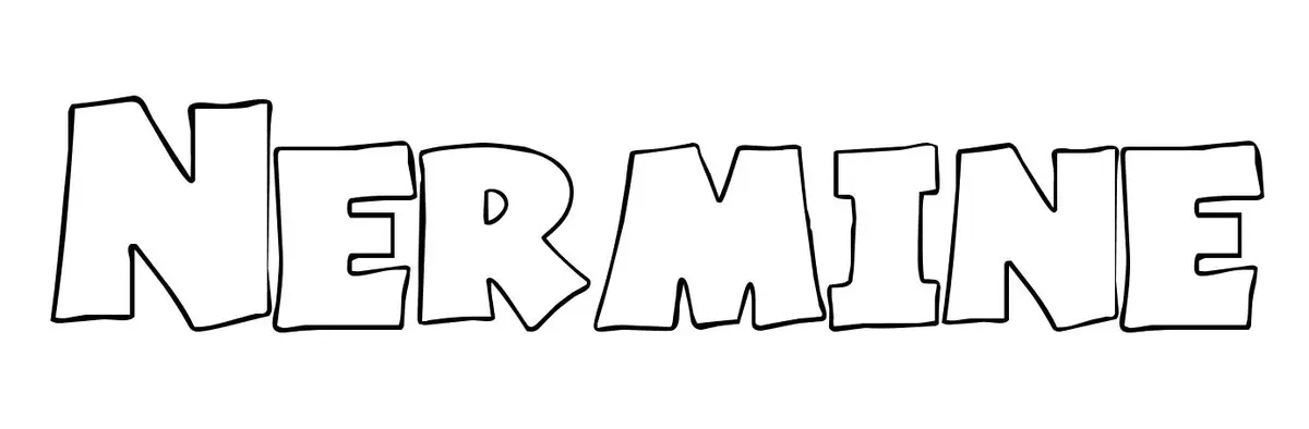 Coloriage Nermine - Prénom à imprimer