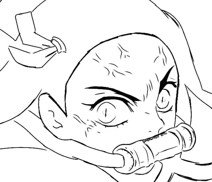 Coloriage Nezuko As A Démon Démon Slayer - Demon slayer à imprimer