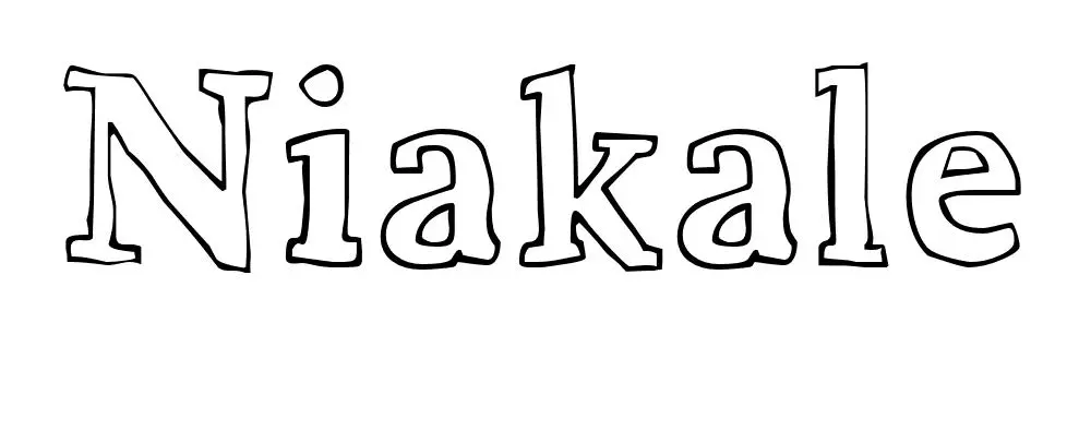 Coloriage Niakale - Prénom à imprimer