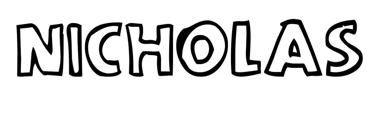 Coloriage Nicholas - Prénom à imprimer