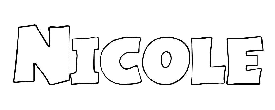 Coloriage Nicole - Prénom à imprimer