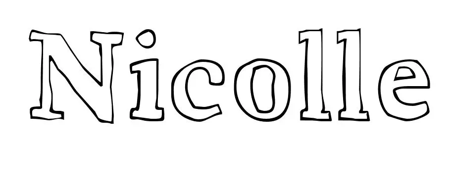 Coloriage Nicolle - Prénom à imprimer