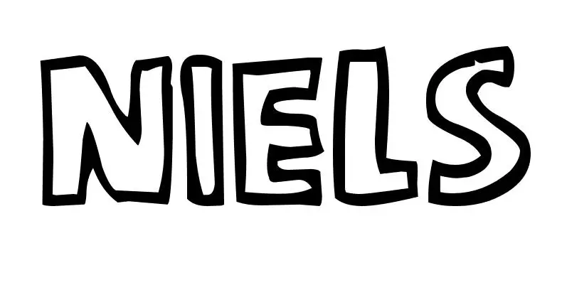Coloriage Niels - Prénom à imprimer