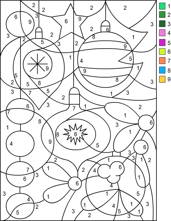 Coloriage Noël Par Numéro Chiffre Magique - Magique noel à imprimer