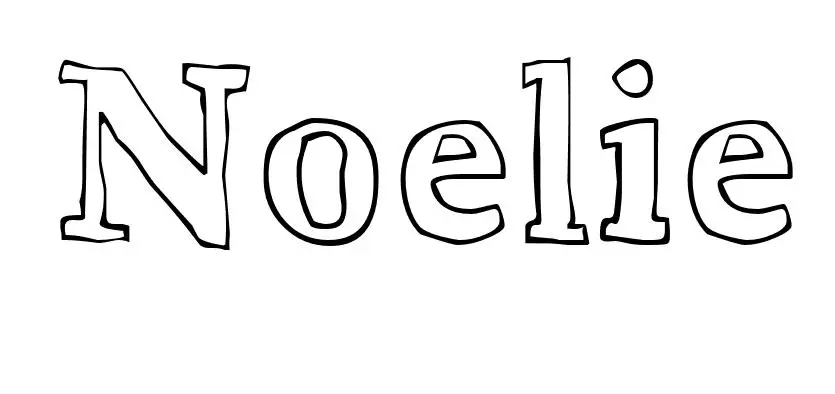 Coloriage Noelie - Prénom à imprimer