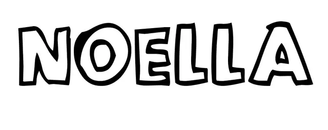 Coloriage Noella - Prénom à imprimer