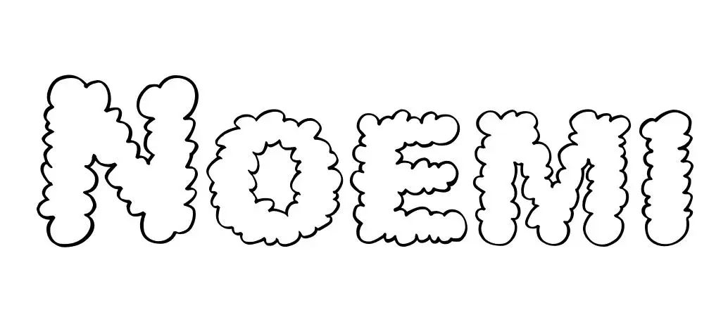 Coloriage Noemi - Prénom à imprimer