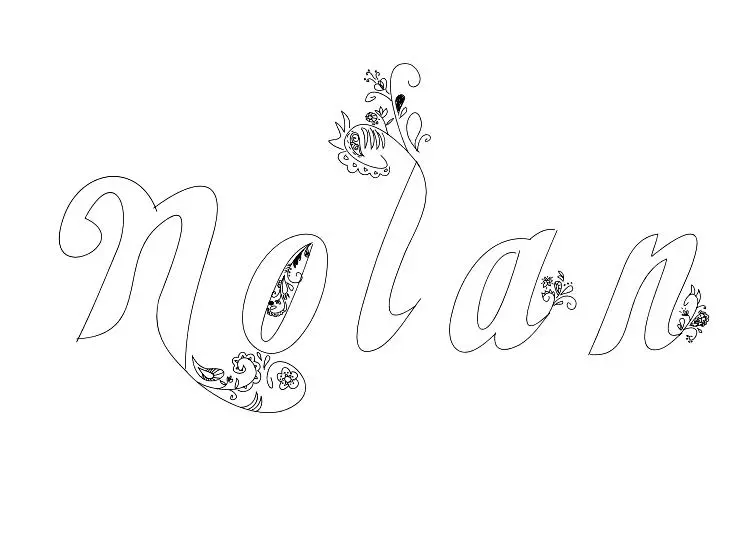 Coloriage Nolan - Prénom à imprimer