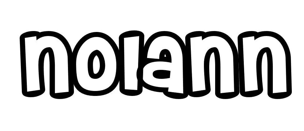Coloriage Nolann - Prénom à imprimer