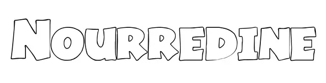 Coloriage Nourredine - Prénom à imprimer