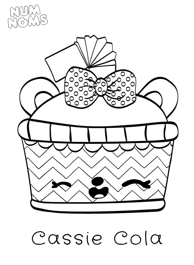 Coloriage Cassie Cola - Num Noms à colorier - Num noms à imprimer