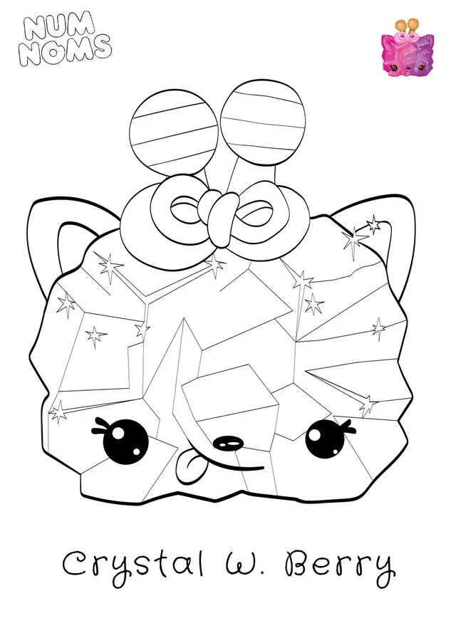 Dibujo de Num Noms Crystal Wildberry Candy para colorear