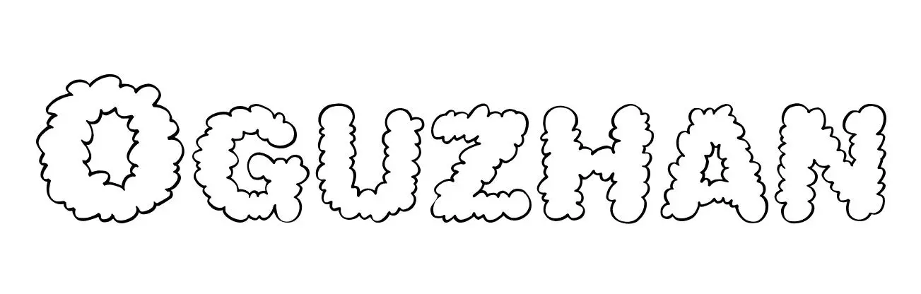 Coloriage Oguzhan - Prénom à imprimer