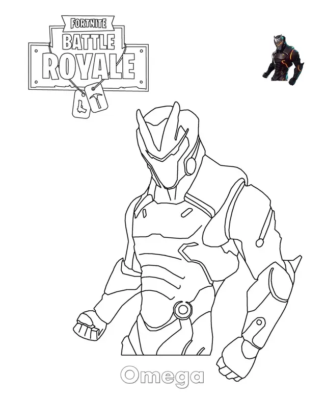 Coloriage Omega Fortnite - Fortnite à imprimer