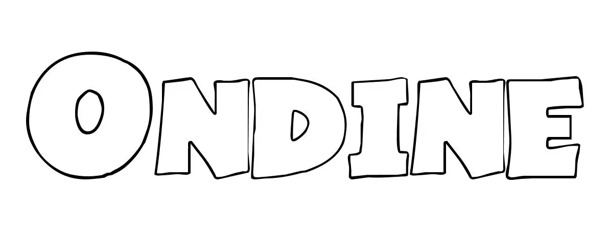 Coloriage Ondine - Prénom à imprimer
