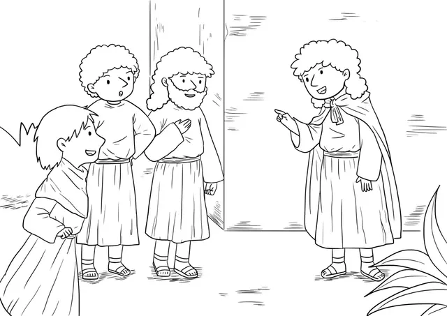 Coloriage Miracle du lépreux - Enseignement de Jésus - Jésus à imprimer