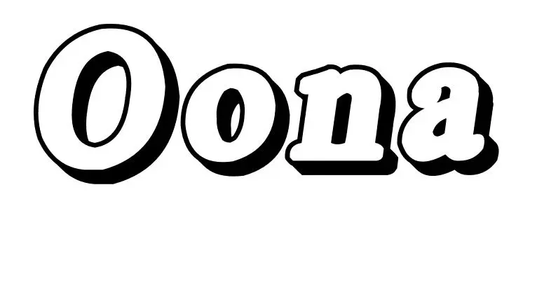 Coloriage Oona - Prénom à imprimer
