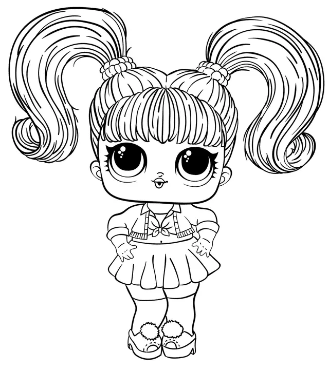 Oops Baby LOL Big Sister coloring page to print