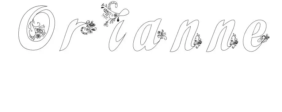Coloriage Orianne - Prénom à imprimer