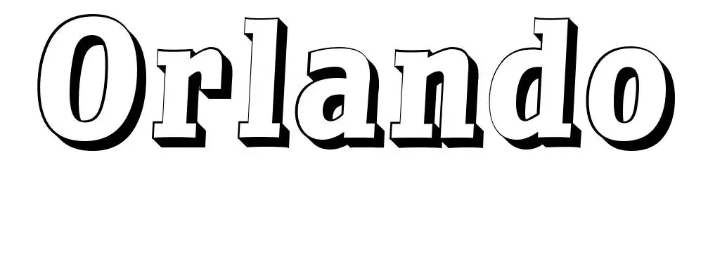 Coloriage Orlando - Prénom à imprimer