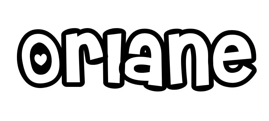 Coloriage Orlane - Prénom à imprimer