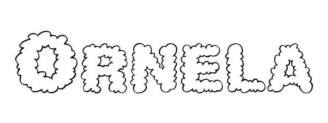 Coloriage Ornela - Prénom à imprimer