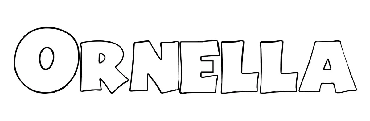 Coloriage Ornella - Prénom à imprimer