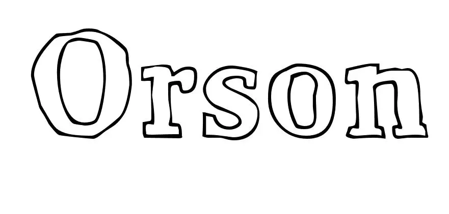 Coloriage Orson - Prénom à imprimer