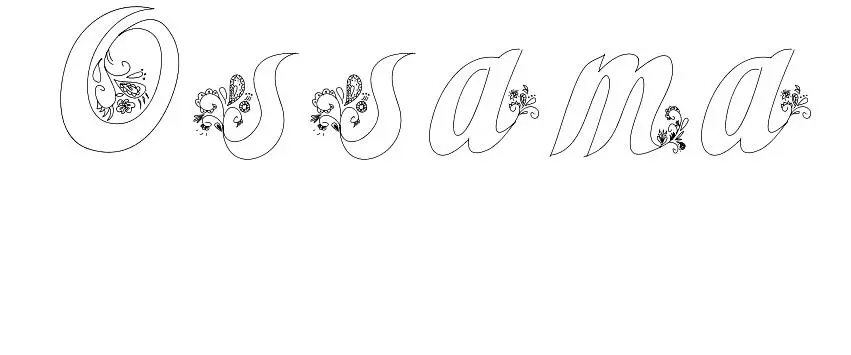 Coloriage Ossama - Prénom à imprimer