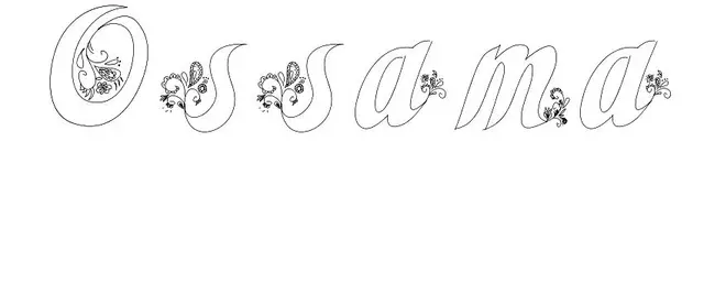 Coloriage Ossama - Prénom à imprimer