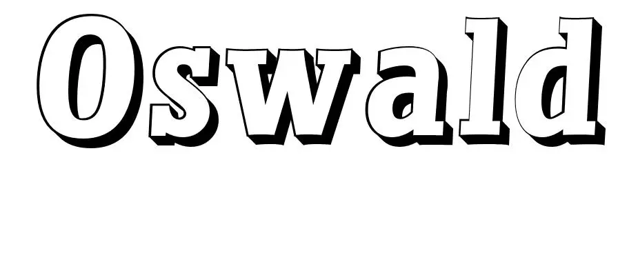 Coloriage Oswald - Prénom à imprimer