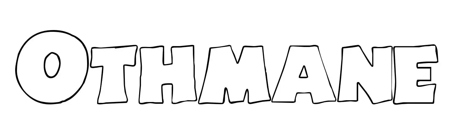 Coloriage Othmane - Prénom à imprimer