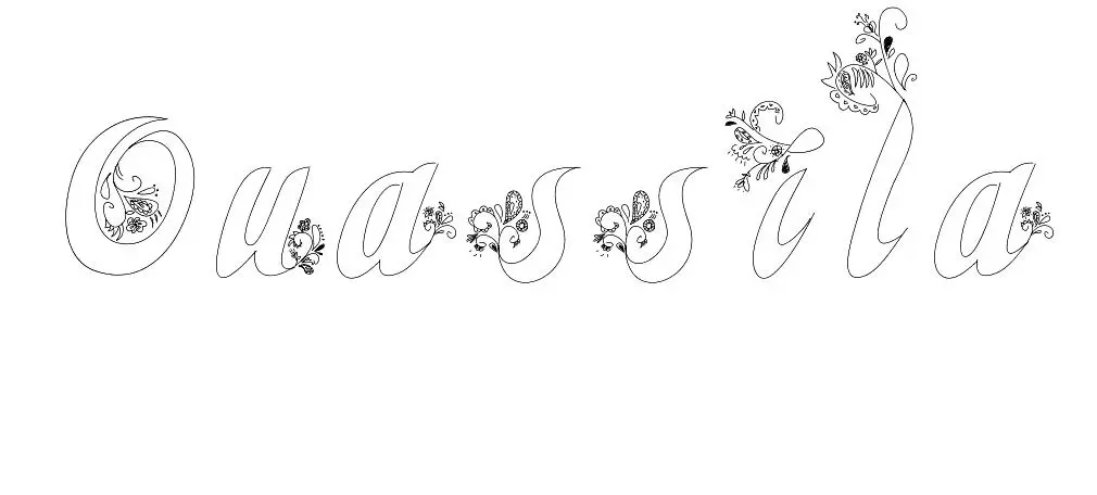 Coloriage Ouassila - Prénom à imprimer