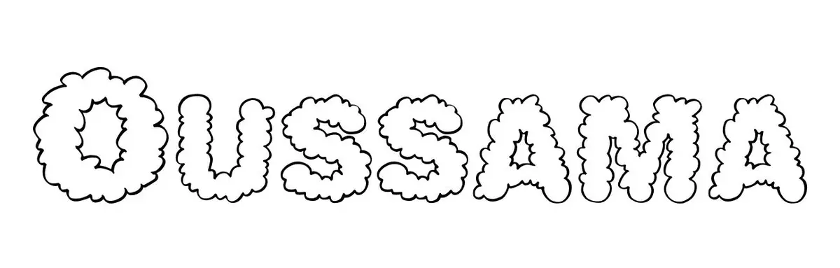 Coloriage Oussama - Prénom à imprimer