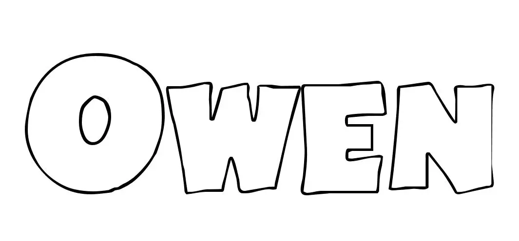 Coloriage Owen - Prénom à imprimer