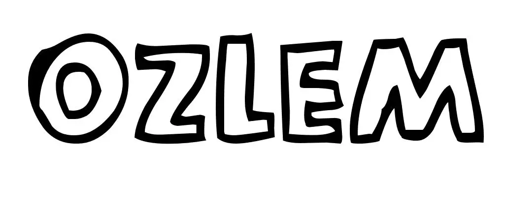 Coloriage Ozlem - Prénom à imprimer
